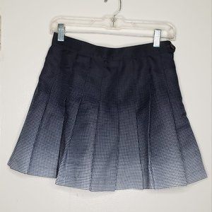 American Apparel Black White Ombre Gradient Pleated Polka Dot Skirt Medium